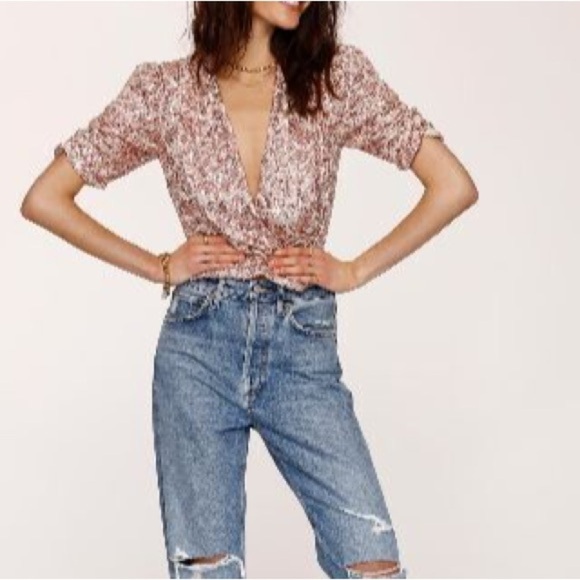 Heartloom Pink Sequin Wrap Top - Picture 3 of 10